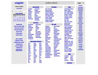 <b>craigslist</b> provides local classifieds and forums for jobs, housing, for sale, services, local community, and events. . Craigs list southern il